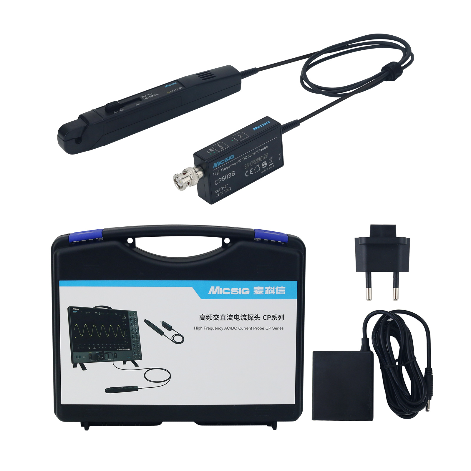 مسبار تيار عالي التردد Micsig  - مراجعة Current Probe Ac Dc 50Mhz Oscilloscope وسعره