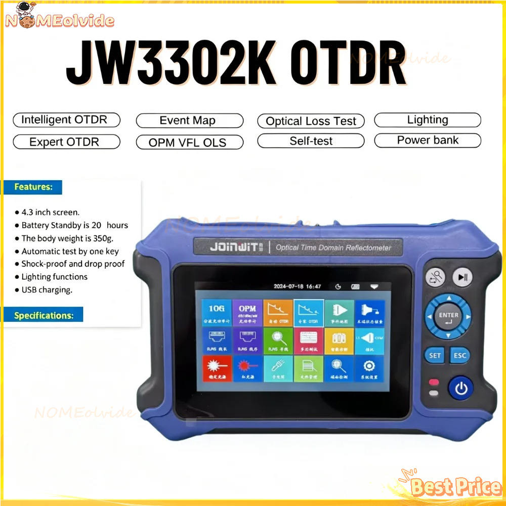 Joinwit JW3302K 28Db/26Db SM 1 - مراجعة Optical Time Domain Reflectometer Otdr 1310 1550Nm وسعره