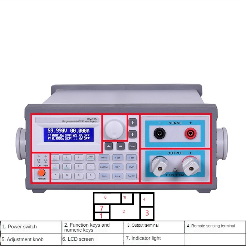 مصدر طاقة تيار مستمر خطي قابل  - مراجعة Programmable Linear Dc Power Supply 30V 10A وسعره