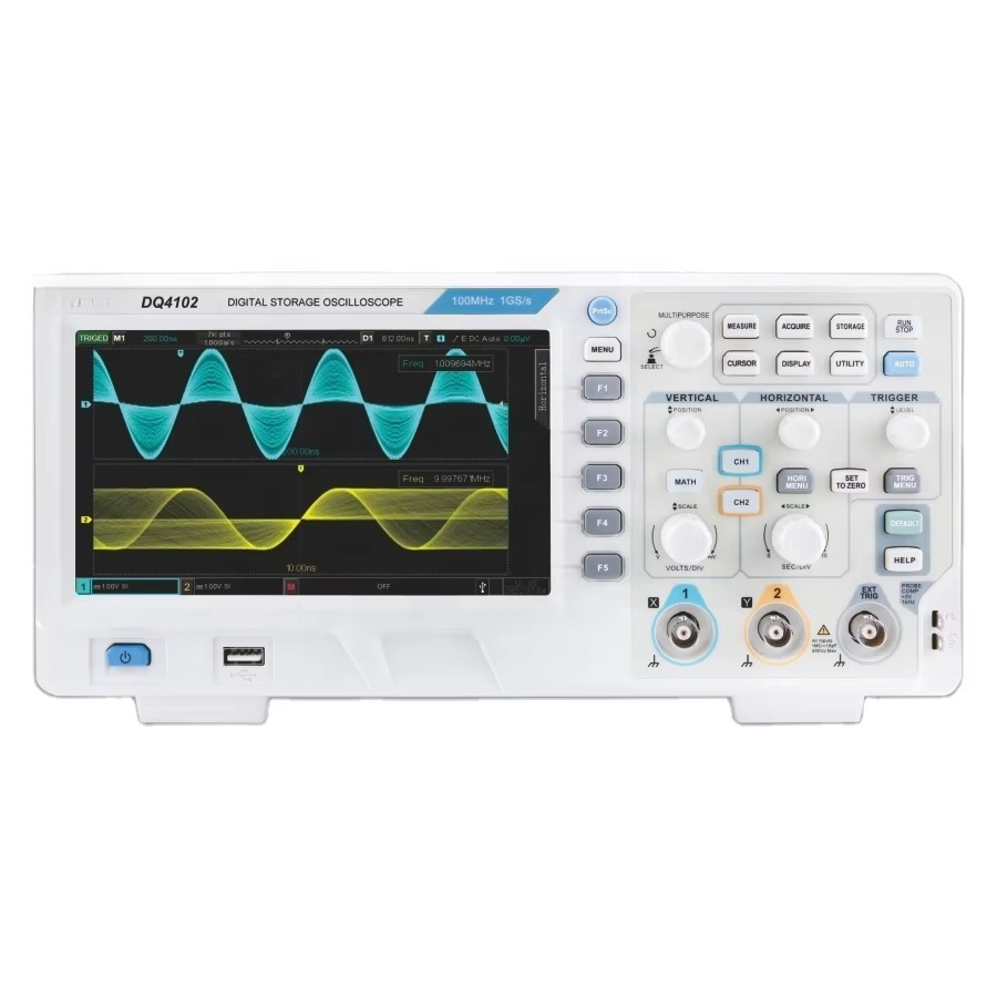 جهاز راسم ذبذبات رقمي DQ9104 D - مراجعة Digital Storage Oscilloscope 4 Channel 100Mhz وسعره